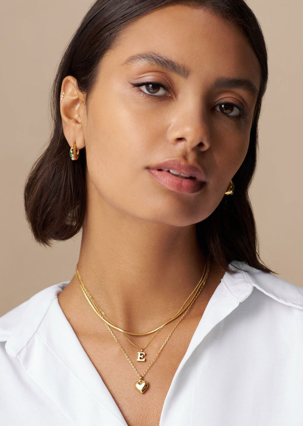 Orelia LUXE Initial Necklace - Gold