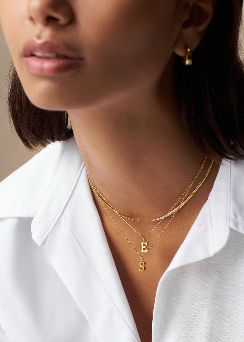Orelia LUXE Initial Necklace - Gold