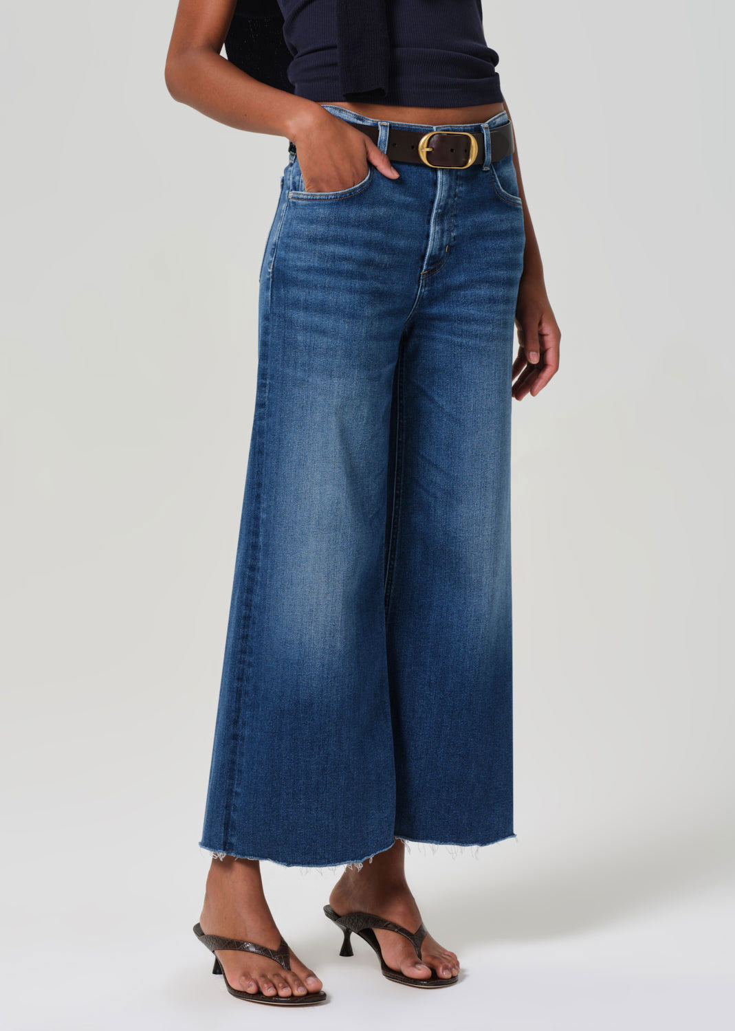 Citizens of Humanity Lyra Wide Leg Crop Jeans - Ambry