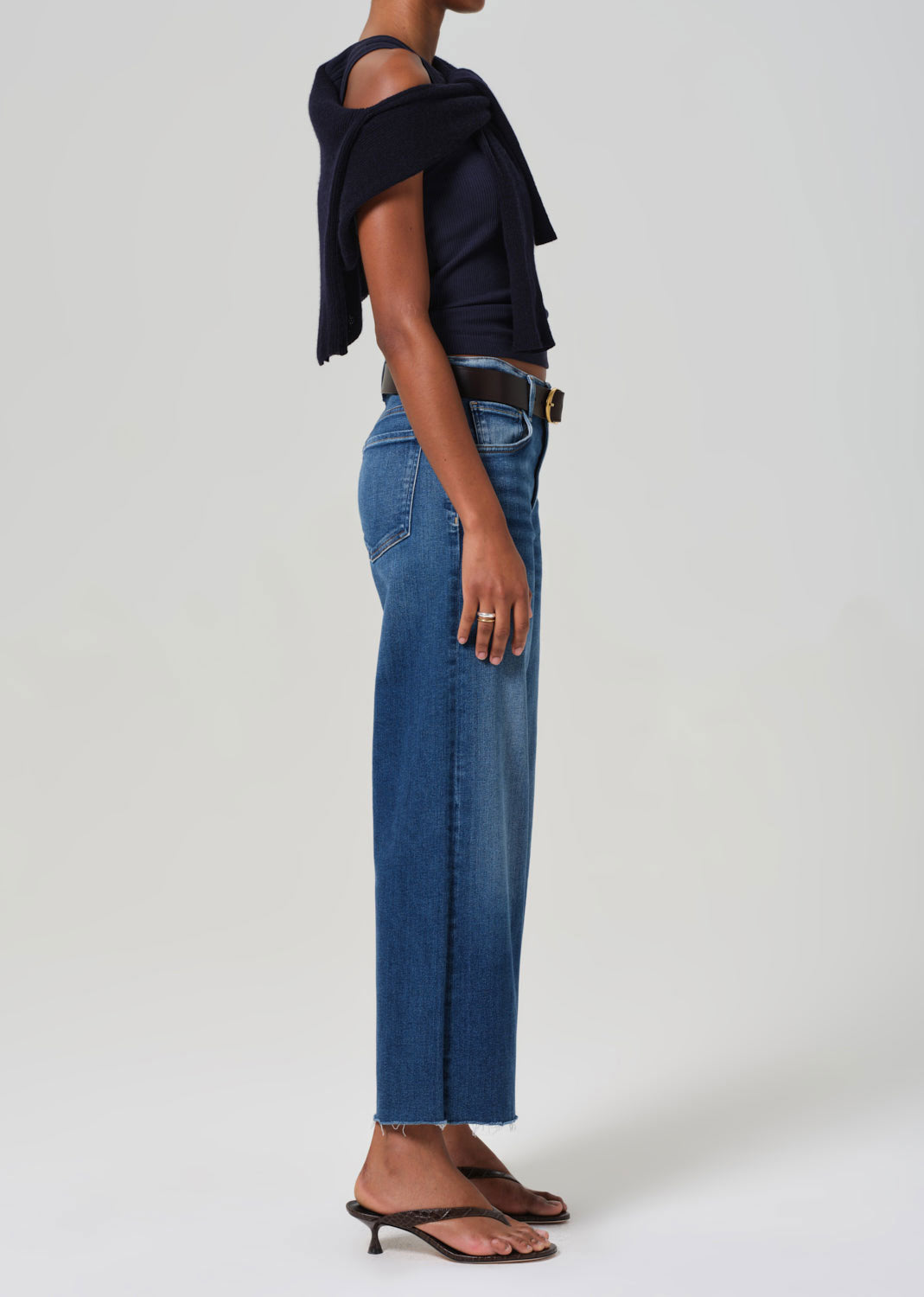 Citizens of Humanity Lyra Wide Leg Crop Jeans - Ambry
