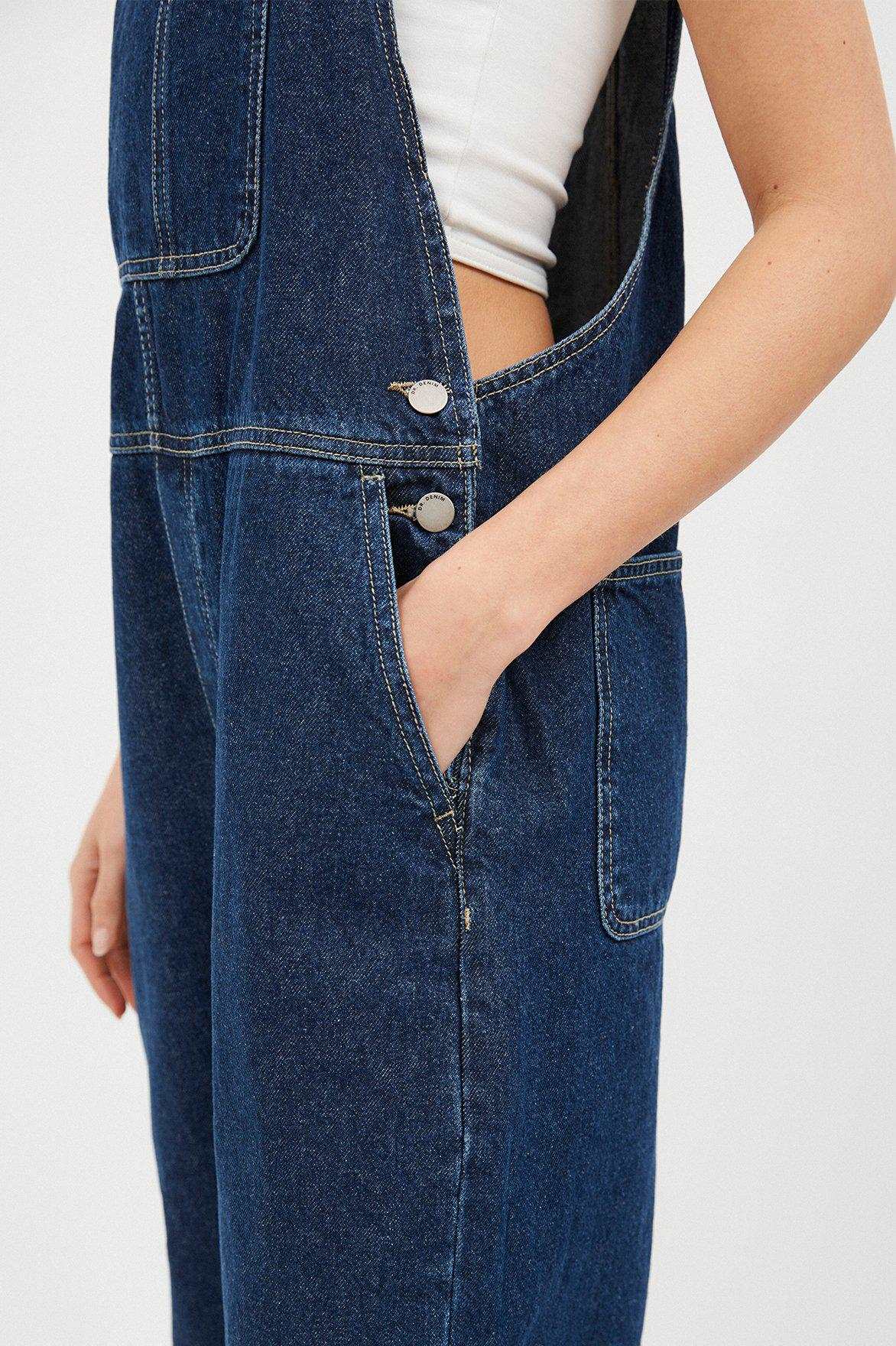 Dr Denim - Lydia Dungarees - Pebble Dark Retro