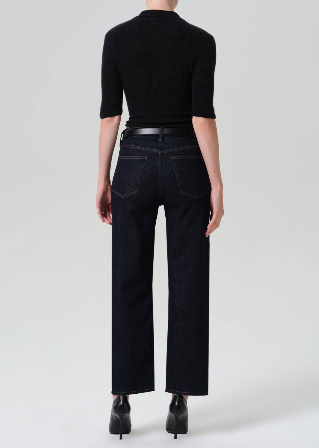 Citizens of Humanity Palma Straight Clean Hem Jeans - Inky Rinse
