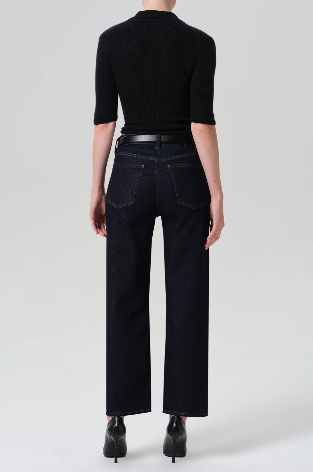 Citizens of Humanity Palma Straight Clean Hem Jeans - Inky Rinse