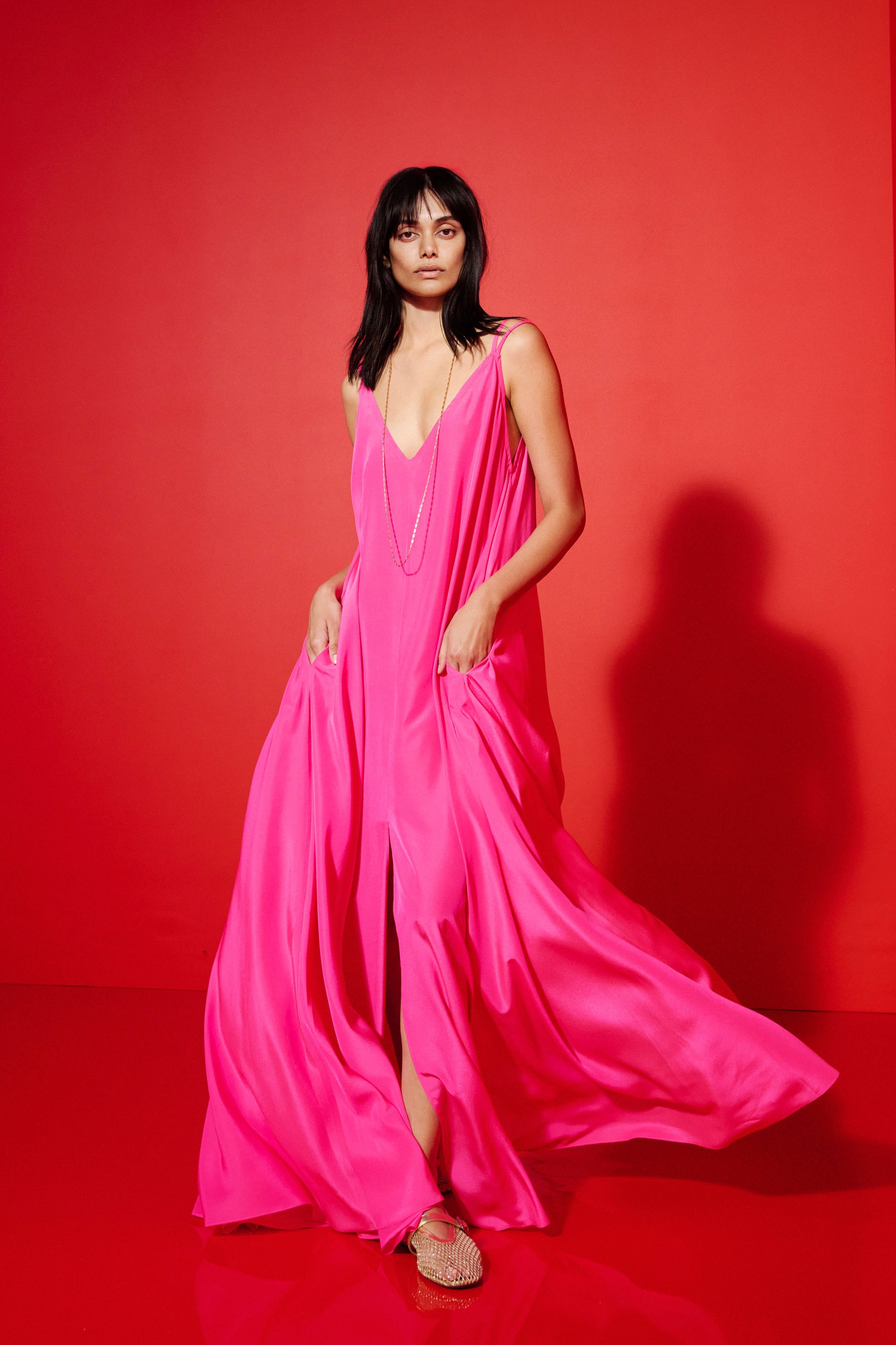 Serena Bute Ibiza Dress - Shocking Pink