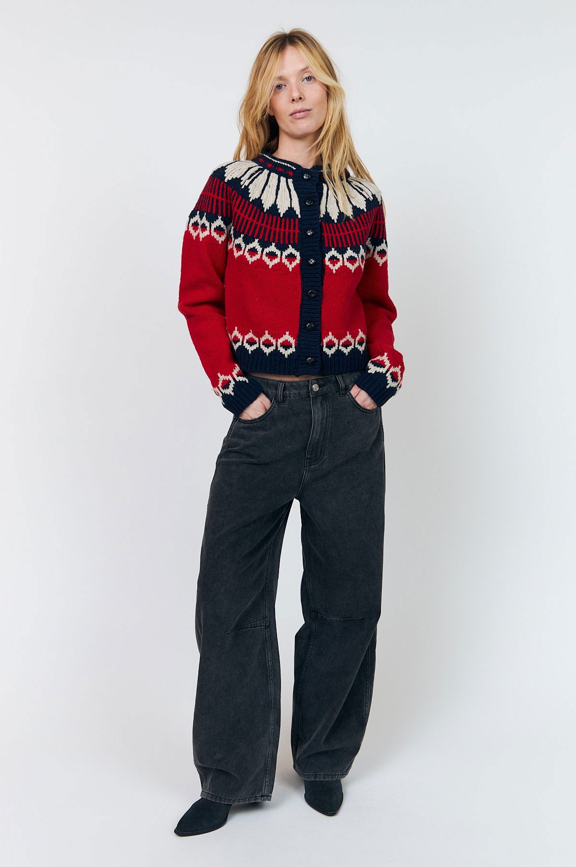 Lollys Laundry ClareLL Knit Cardigan - Red