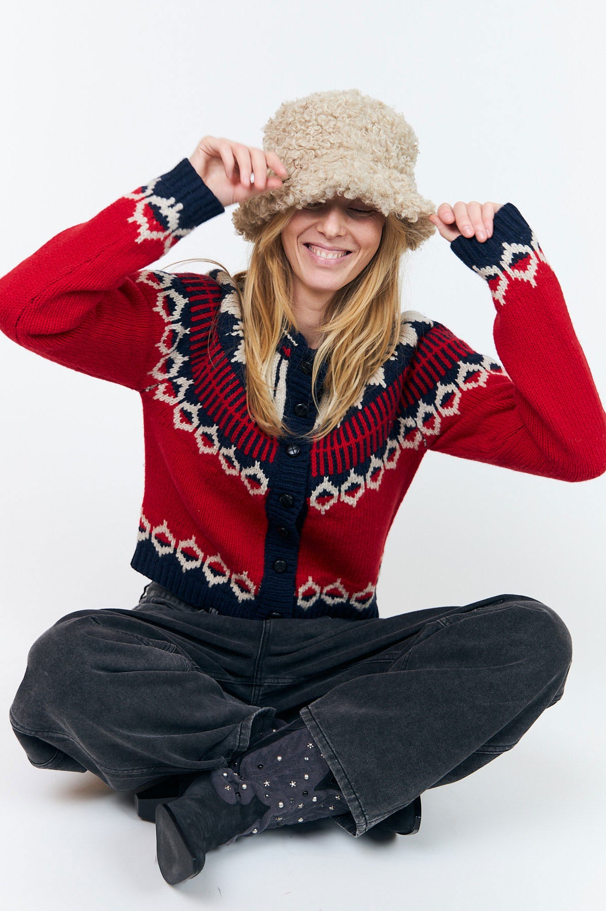 Lollys Laundry ClareLL Knit Cardigan - Red