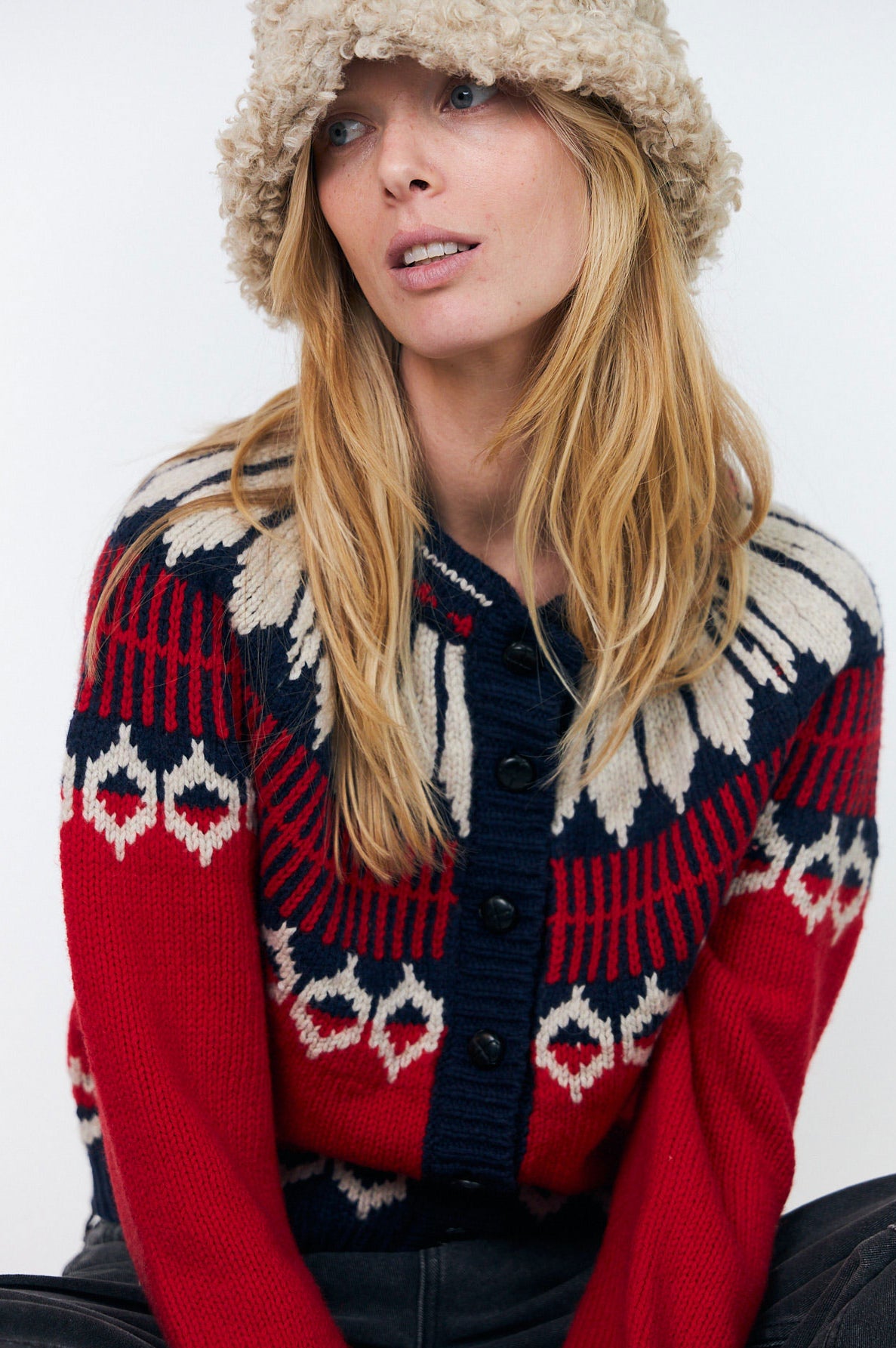 Lollys Laundry ClareLL Knit Cardigan - Red