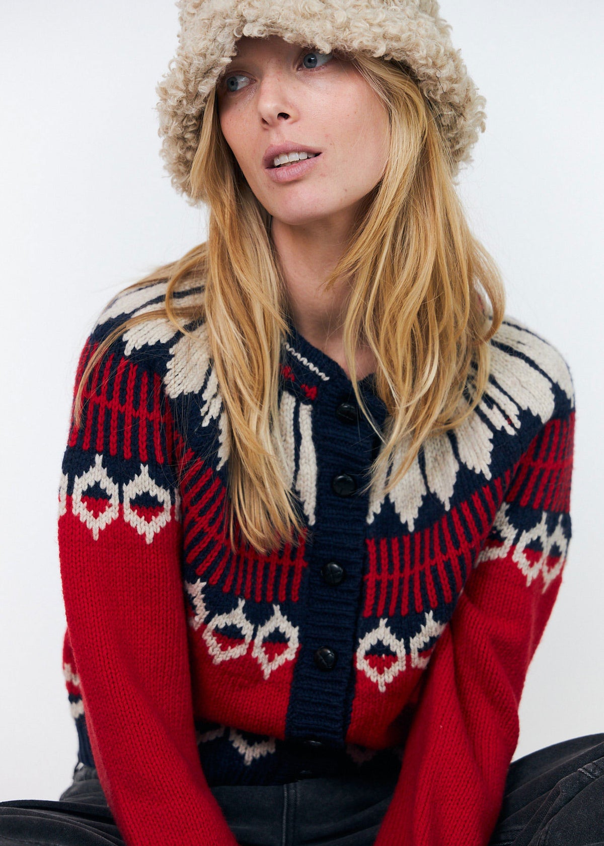 Lollys Laundry ClareLL Knit Cardigan - Red
