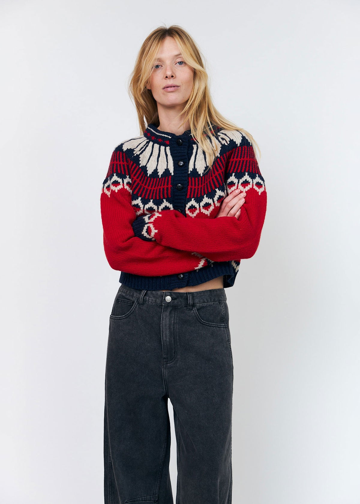 Lollys Laundry ClareLL Knit Cardigan - Red