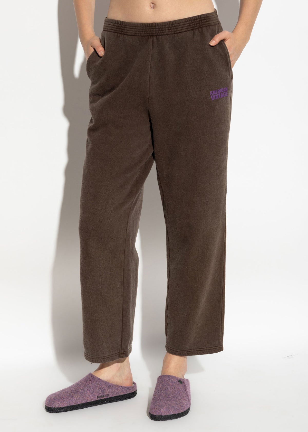 American Vintage Plizzy Joggers - Vintage Chestnut