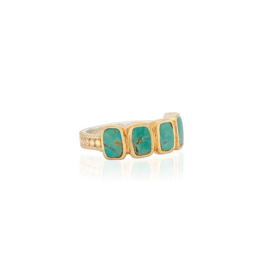 Anna Beck - Turquoise Multi Cushion Ring - Gold