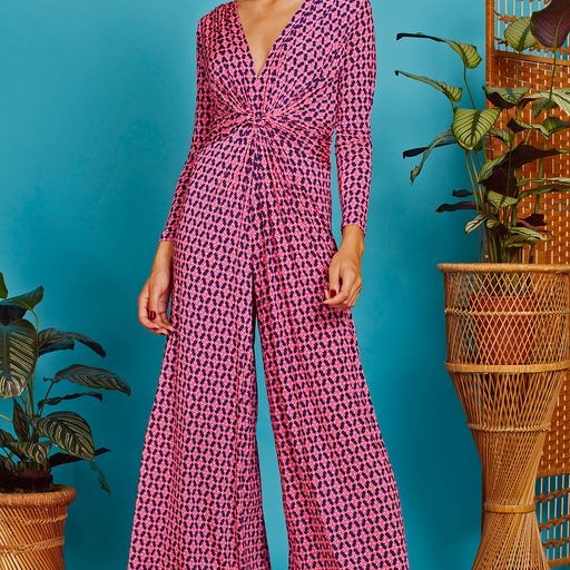 ONJENU - Leia Jumpsuit Long Sleeve - Disco Pink