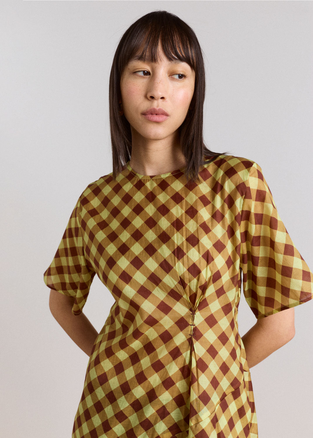 Damson Madder Harmony Sheer Midi dress