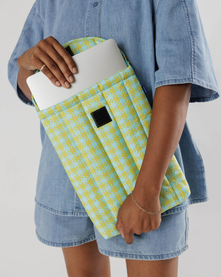 BAGGU - Puffy Laptop Sleeve 13" - Mint Pixel