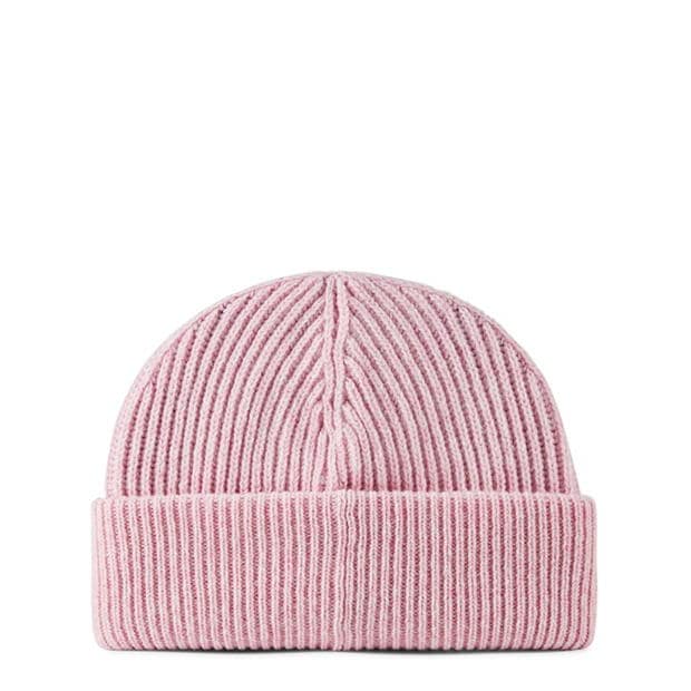 GANNI - Light Structured Rib Beanie - Mauve Chalk