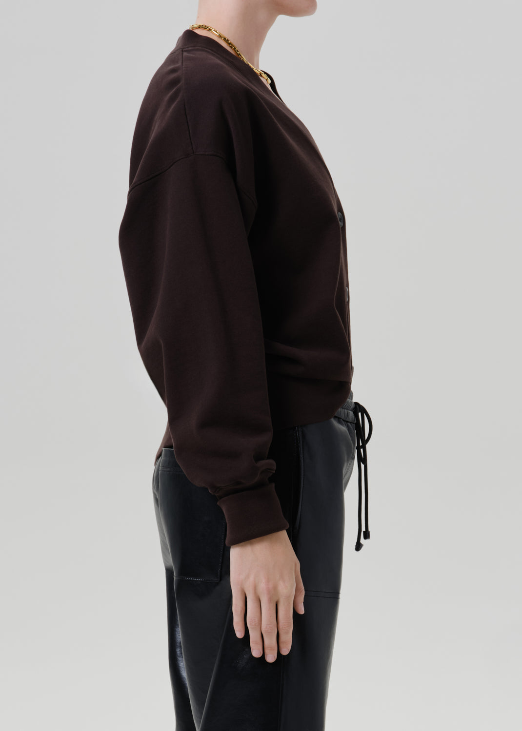 Citizens of Humanity Fleece Cardigan - Chocolate
