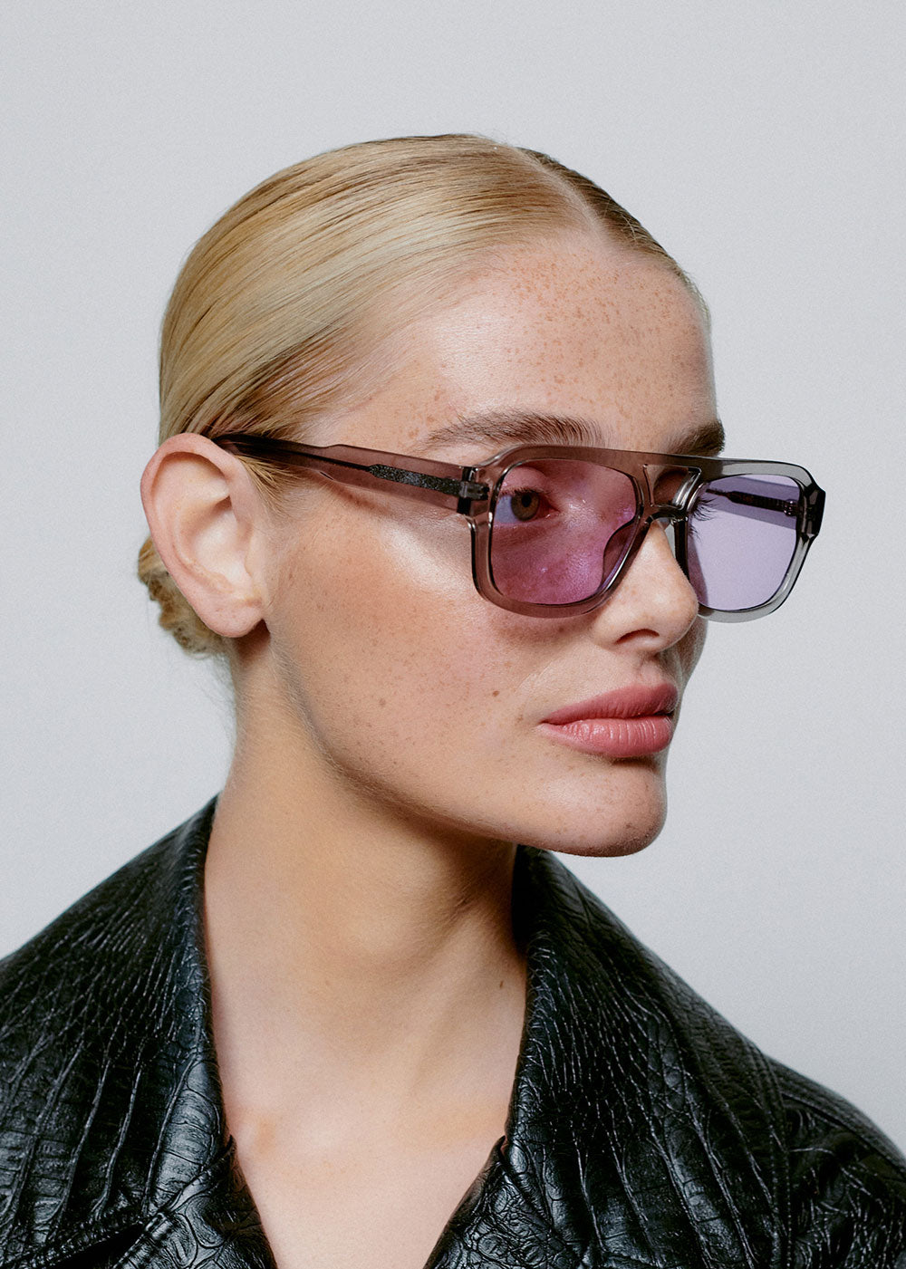 A. Kjaerbede Kaya Sunglasses - Grey Transparent