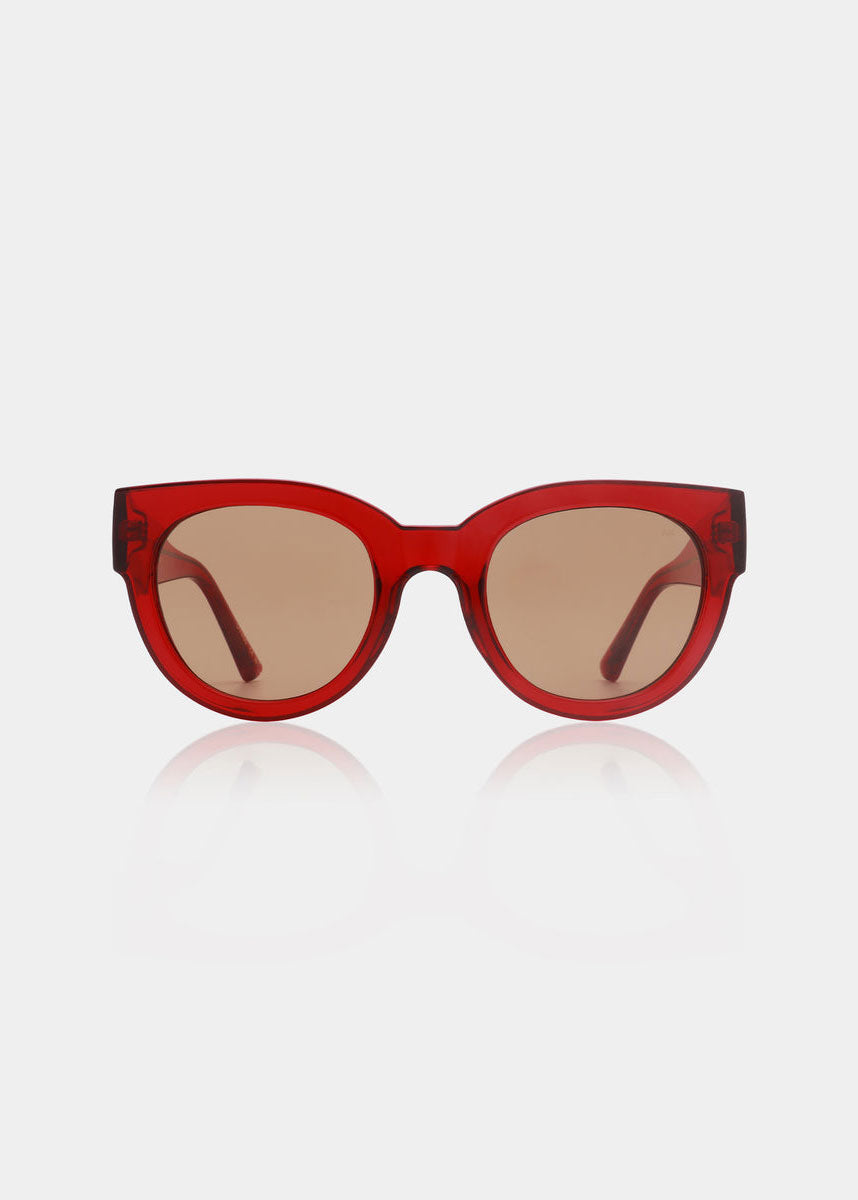 A. Kjaerbede A. Kjaerbede Lilly sunglasses in red transparent, oversized round acetate frame