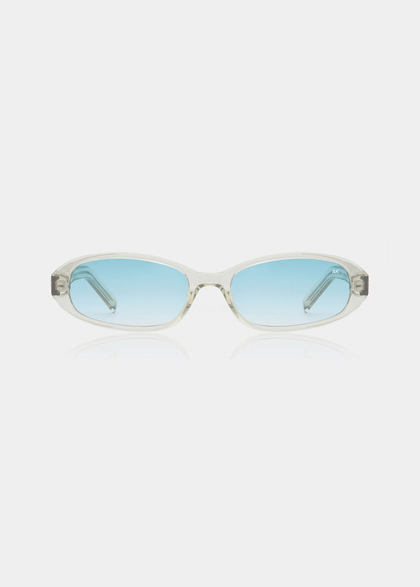 A. Kjaerbede A. Kjaerbede Macy sunglasses in ecru transparent, sculpted geometric acetate frame
