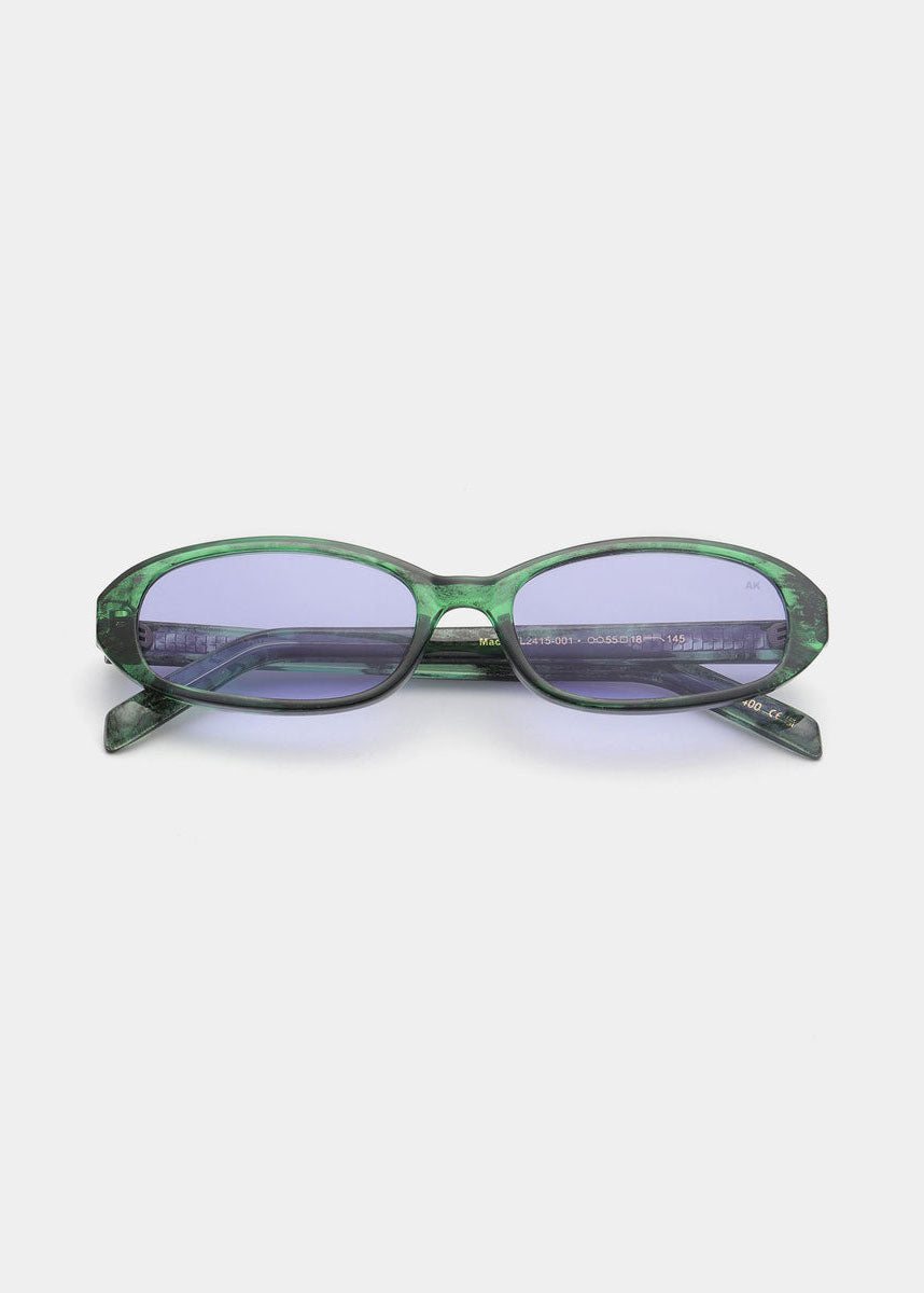 A. Kjaerbede Macy Sunglasses - Green Marble Transparent
