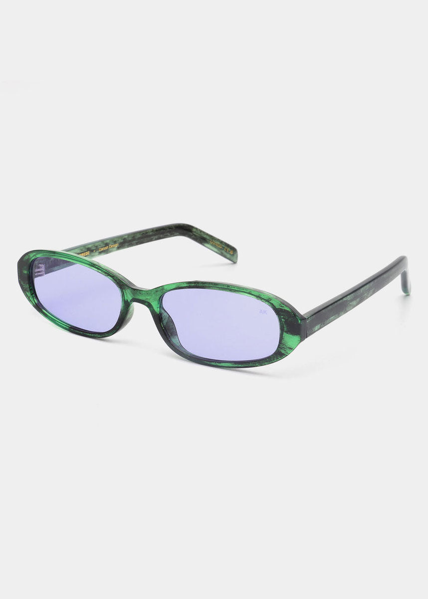 A. Kjaerbede Macy Sunglasses - Green Marble Transparent