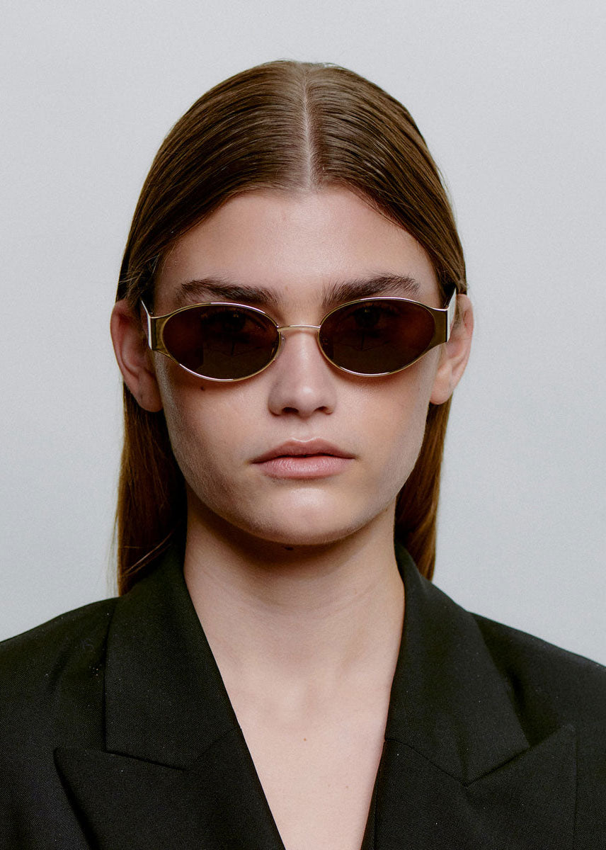 A. Kjaerbede Bella Sunglasses - Gold Demi Tortoise