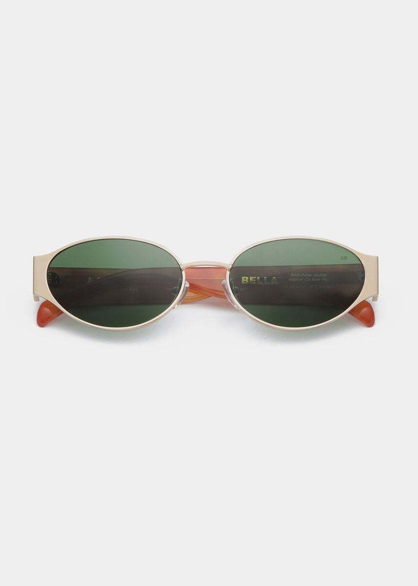 A. Kjaerbede Bella Sunglasses - Gold Burnt Amber