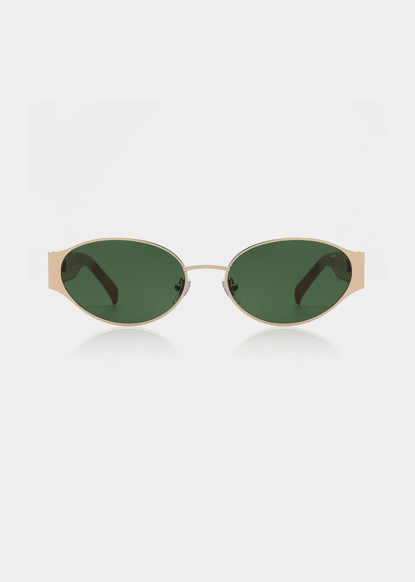 A. Kjaerbede Bella Sunglasses - Gold Burnt Amber