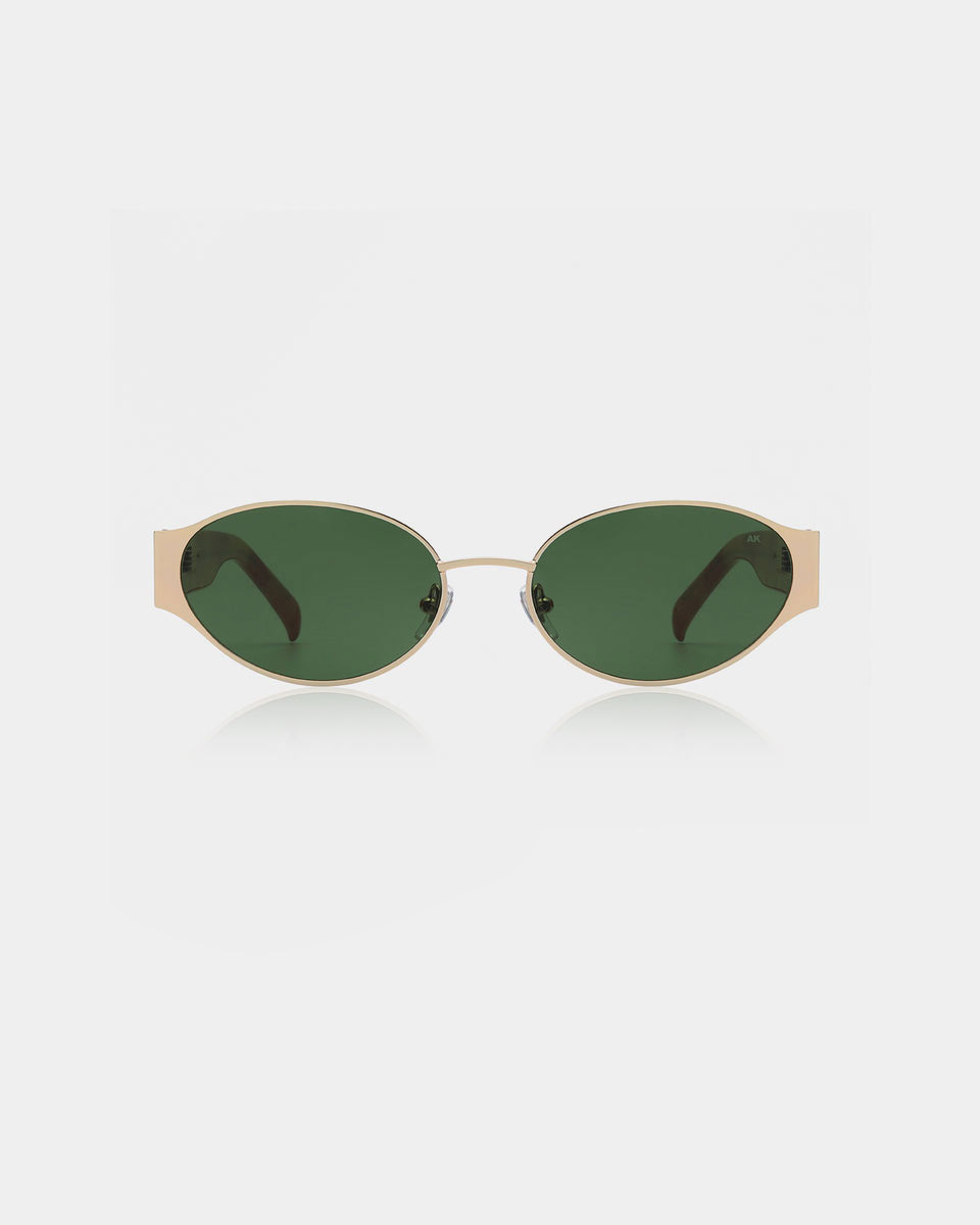 A. Kjaerbede Bella Sunglasses - Gold Burnt Amber
