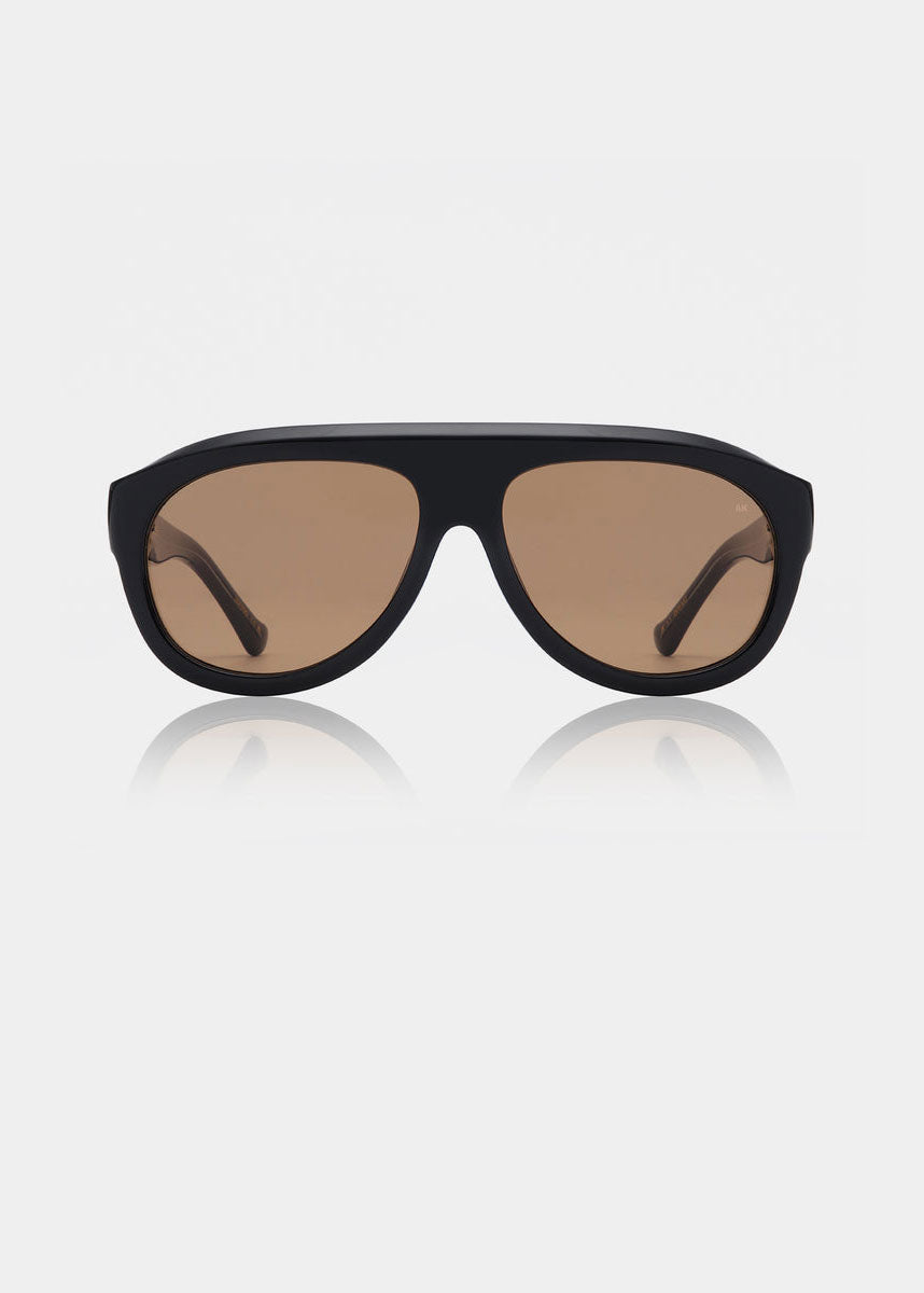 A. Kjaerbede A. Kjaerbede Rio sunglasses in matte black, sculptural aviator acetate frame