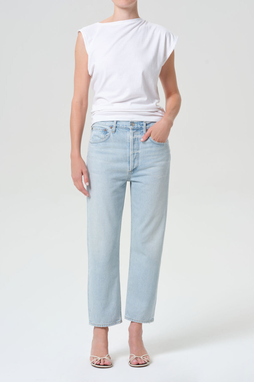 Agolde 90's Crop Mid Rise Straight (Weightless) - Distraction