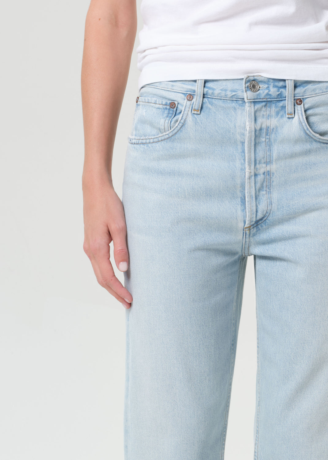 Agolde 90's Crop Mid Rise Straight (Weightless) - Distraction