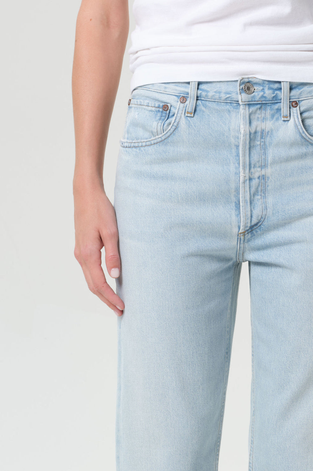 Agolde 90's Crop Mid Rise Straight (Weightless) - Distraction