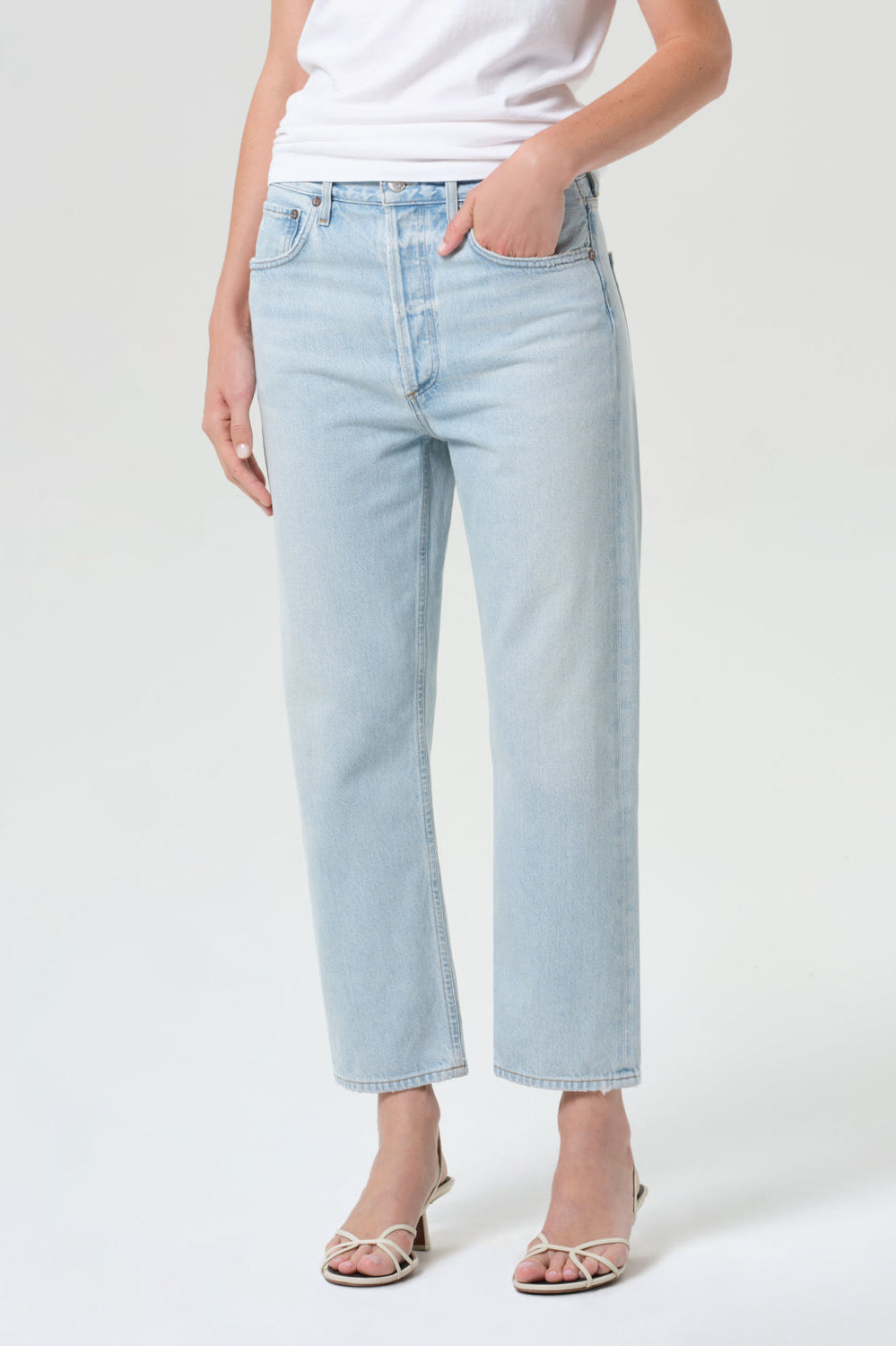 Agolde 90's Crop Mid Rise Straight (Weightless) - Distraction