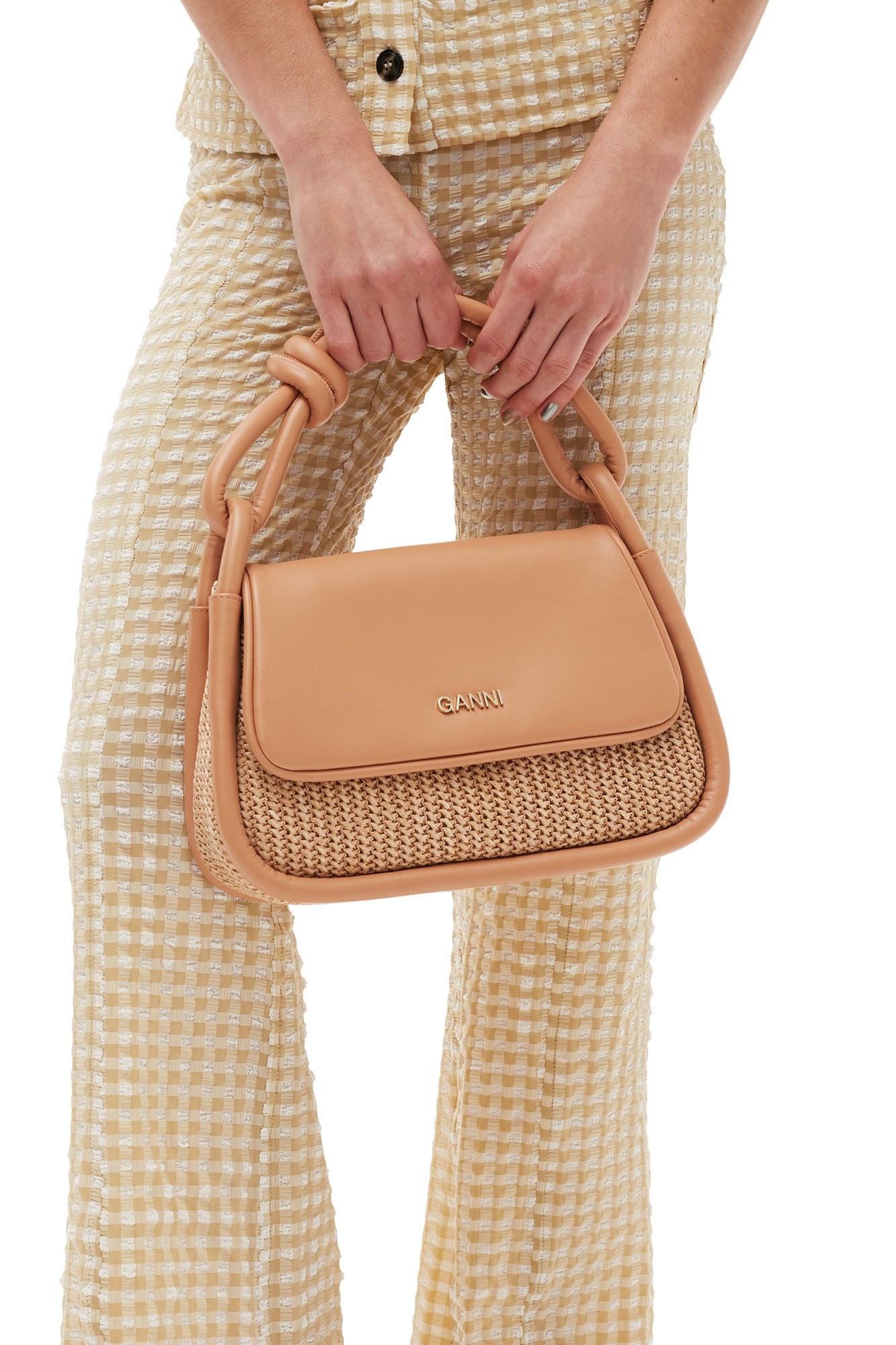 GANNI - Knot Flap Over Raffia