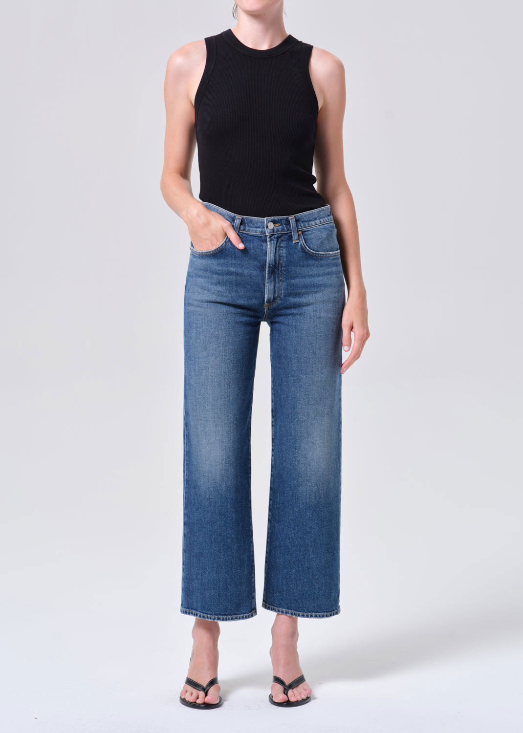 Agolde Harper Crop Jeans - RIver