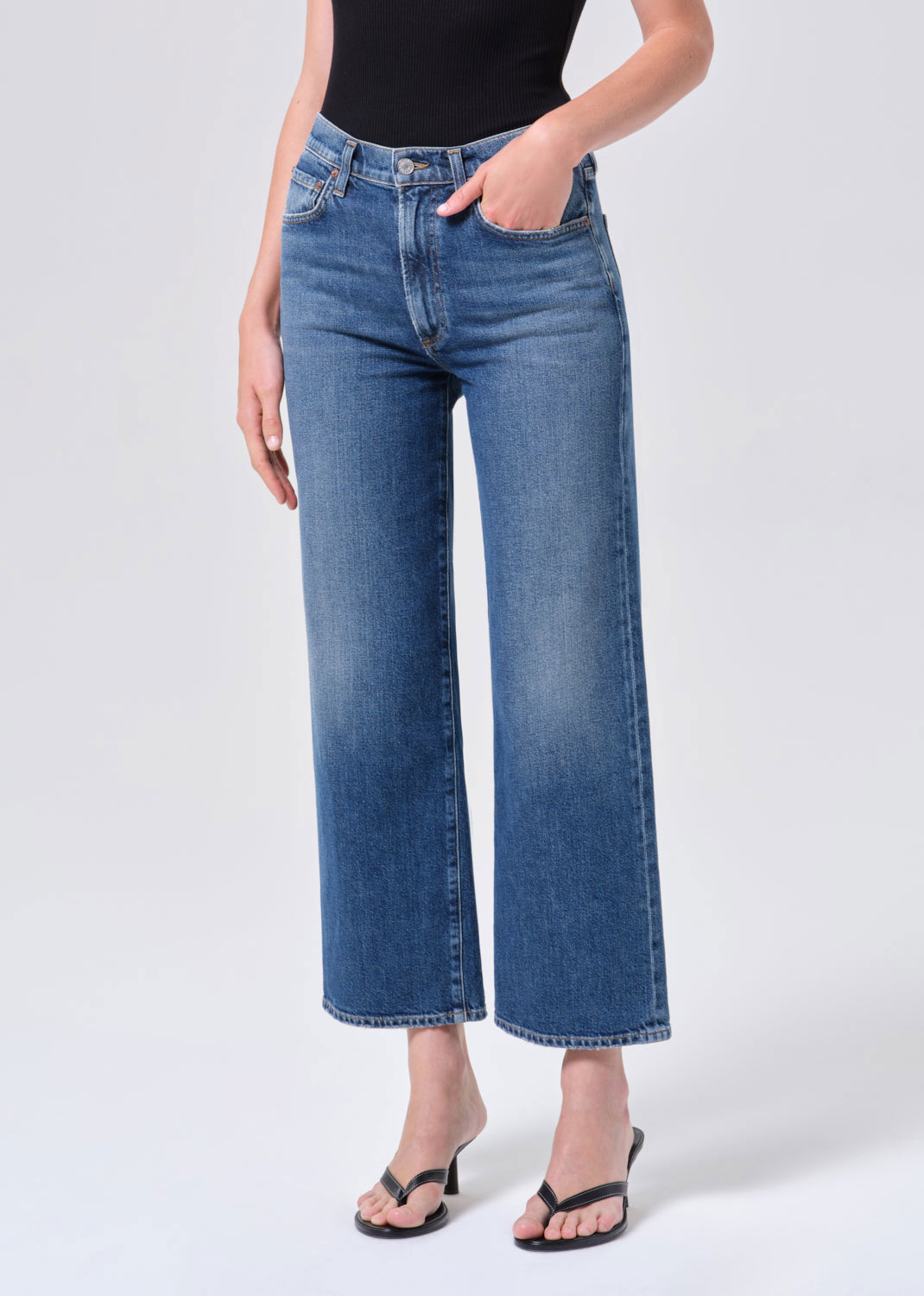 Agolde Harper Crop Jeans - RIver