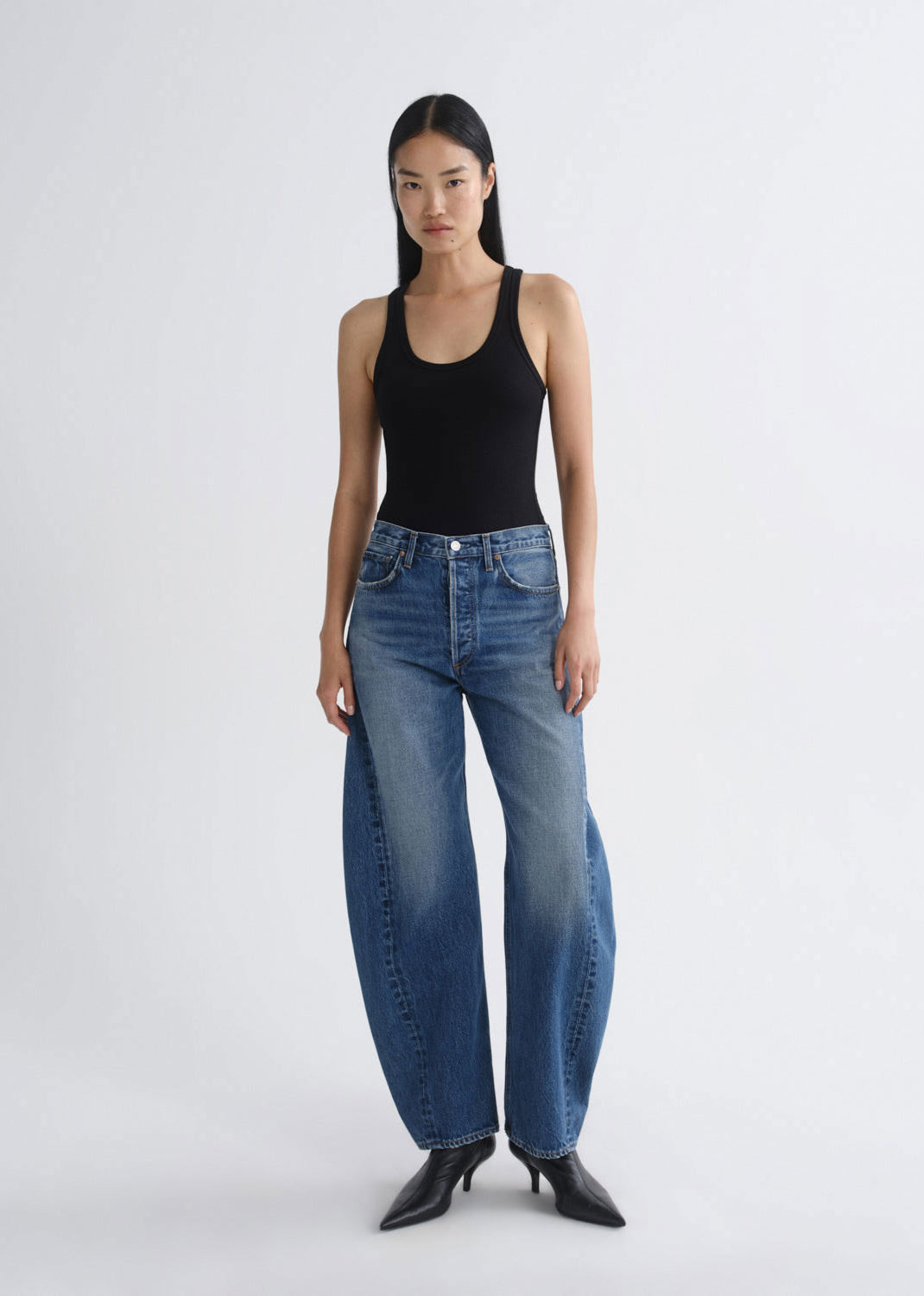 Agolde Luna High Rise Pieced Taper Jeans