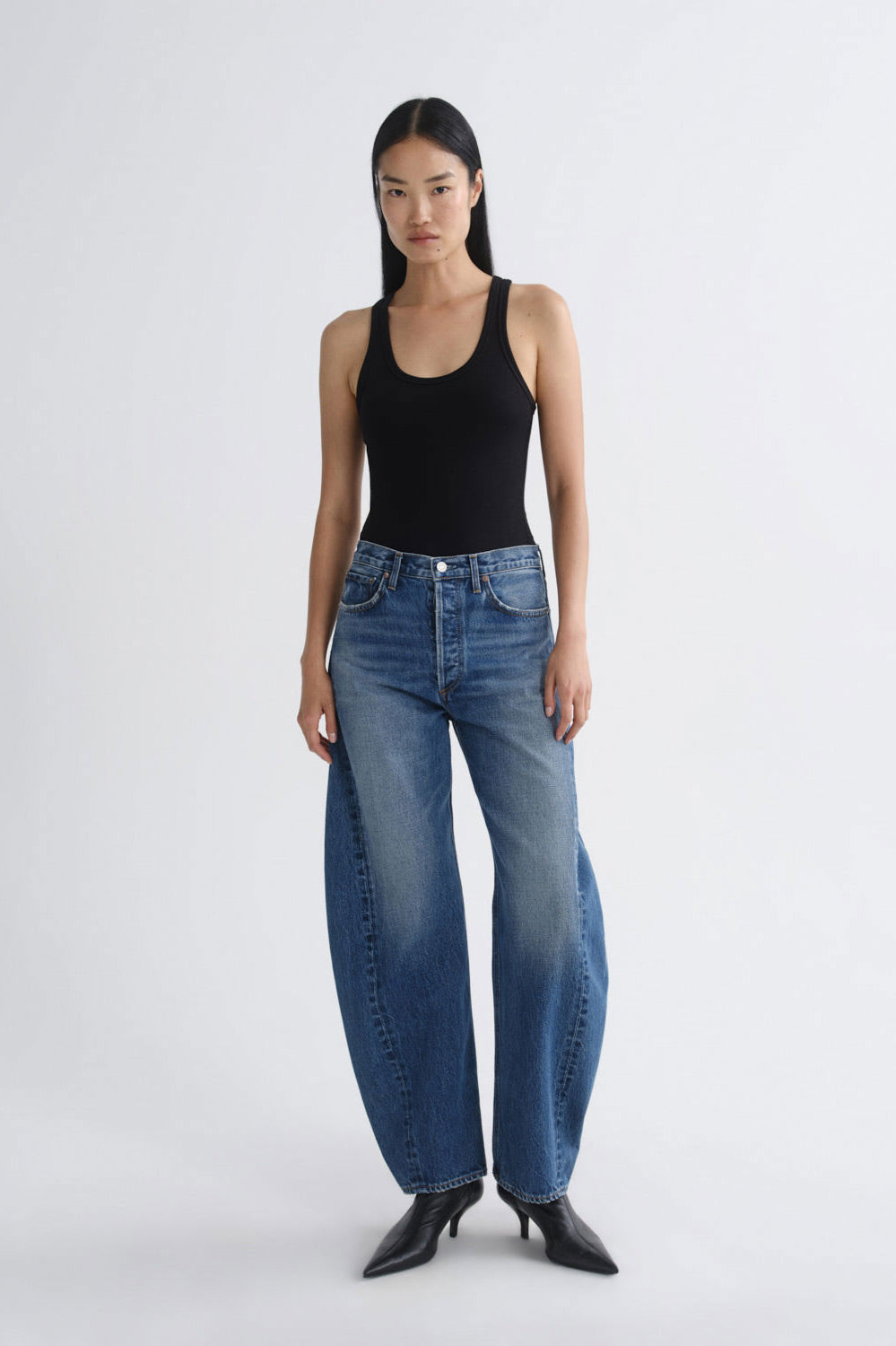 Agolde Luna High Rise Pieced Taper Jeans