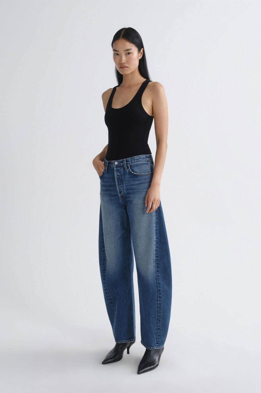 Agolde Luna High Rise Pieced Taper Jeans