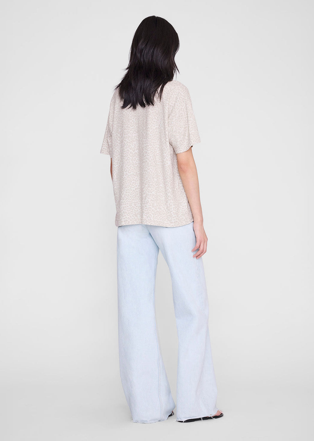Anine Bing Cade Tee Anine Bing - Washed White Leopard
