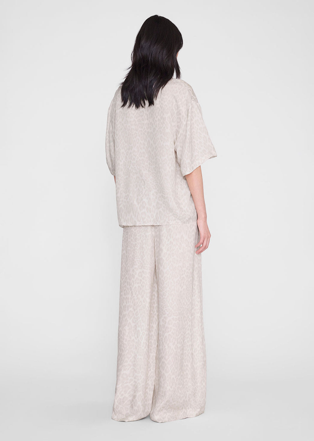 Anine Bing Roslyn Pant - Washed White Leopard