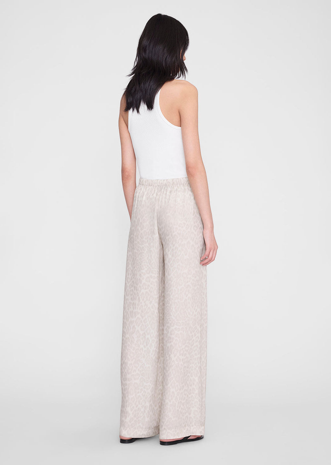Anine Bing Roslyn Pant - Washed White Leopard