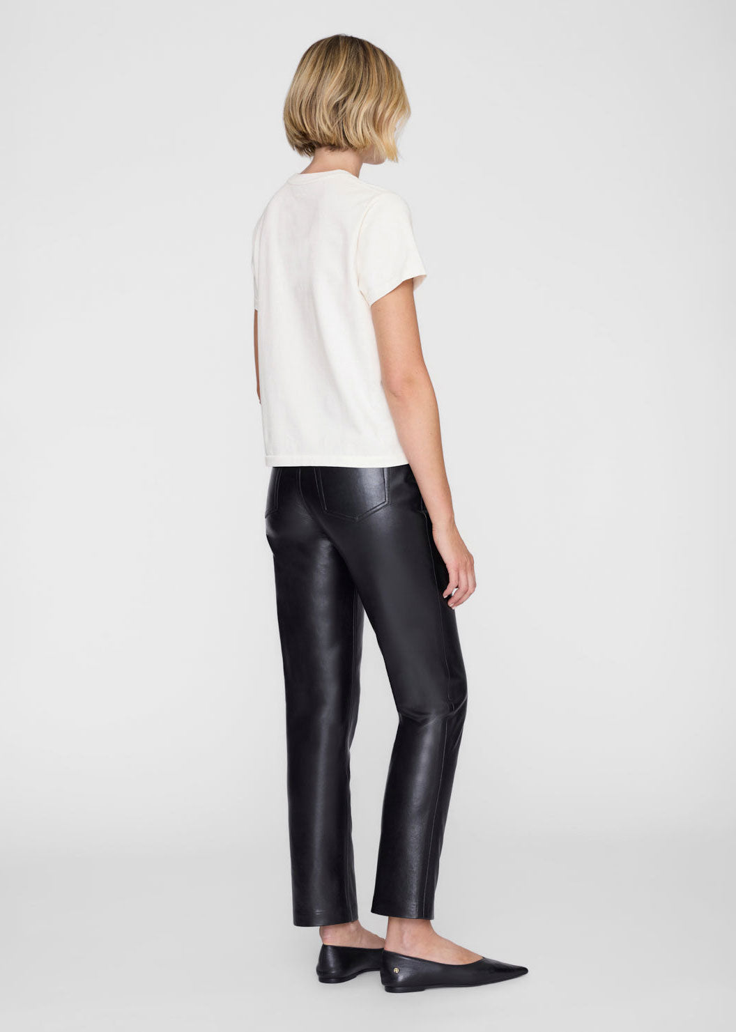 Anine Bing Shelley Tee I See You I Love You - Washed Cream