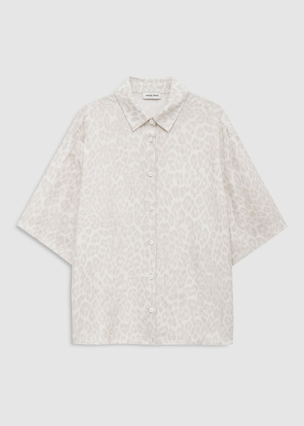 Anine Bing Coco Shirt - Washed White Leopard