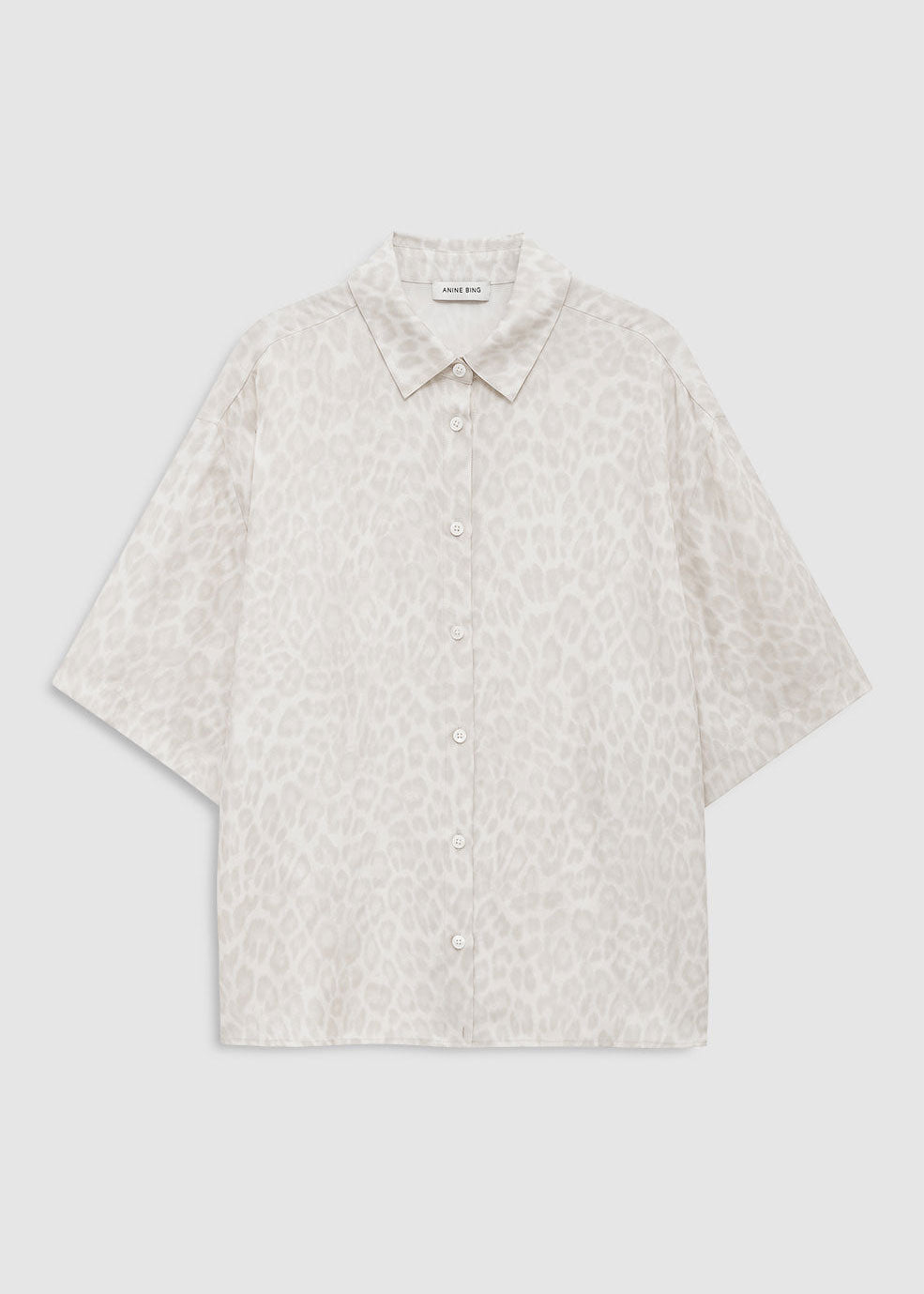 Anine Bing Coco Shirt - Washed White Leopard
