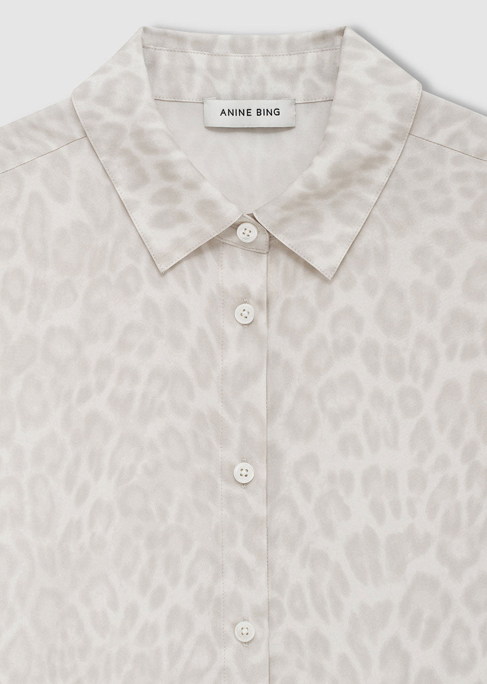 Anine Bing Coco Shirt - Washed White Leopard