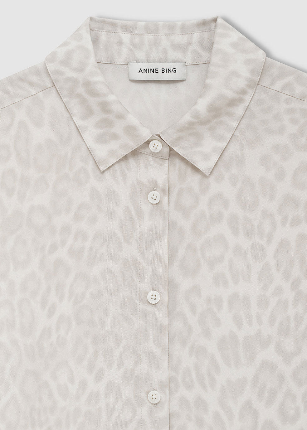 Anine Bing Coco Shirt - Washed White Leopard