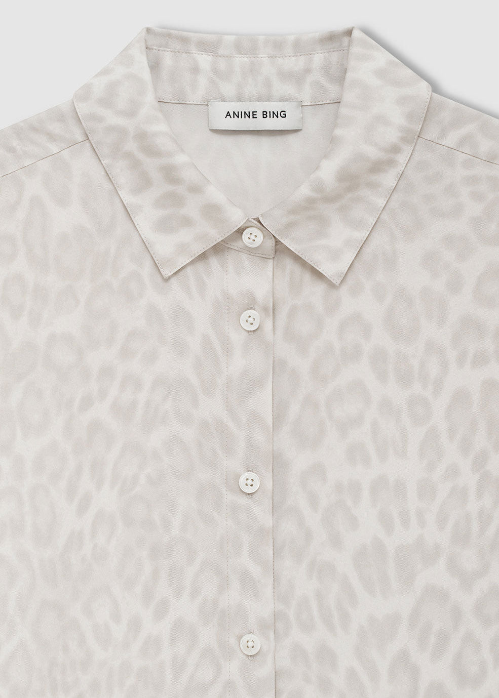 Anine Bing Coco Shirt - Washed White Leopard