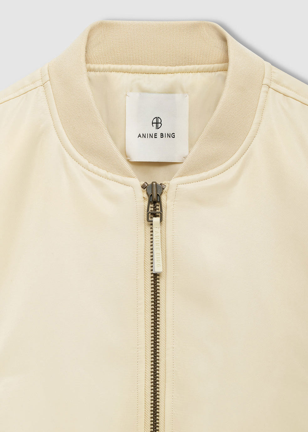 Anine Bing Cropped Leon Bomber - Butter Yellow